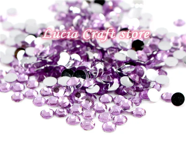 light purple Lucia crafts, разноцветные, 5 мм, ss20, 500 шт, полимерные стразы с плоской задней частью, имитация, сделай сам, для мобильного телефона, для дизайна ногтей, F0704 - Цвет: light purple