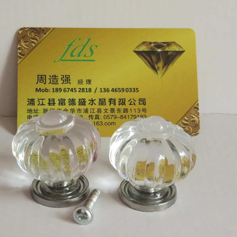 10 шт. прозрачные хрустальные ручки и для кухонного шкафа акриловая ручка