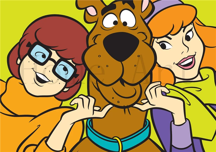 Scooby doo плакат ясное изображение наклейки на стену украшение дома высокое качество печать белая бумага с покрытием домашний арт бренд