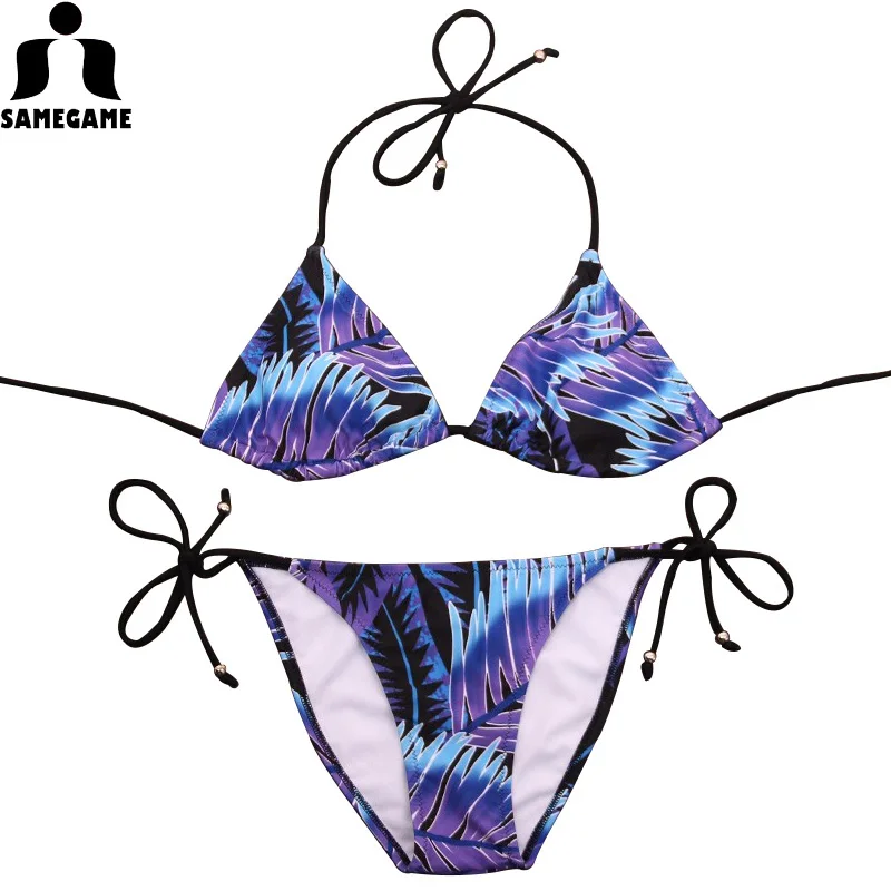 Женский купальник бикини бразильский пуш ап с принтом пляжная одежда лето 2019|wear