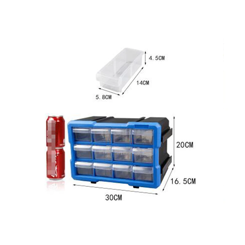 G-1812-Blue 1 шт. ящик для инструментов, коробка для инструментов, классификация ковчега, мульти-ящик с сеткой, тип строительных блоков, чехол, винт, классификация, компонентная коробка - Цвет: G-1812-Blue