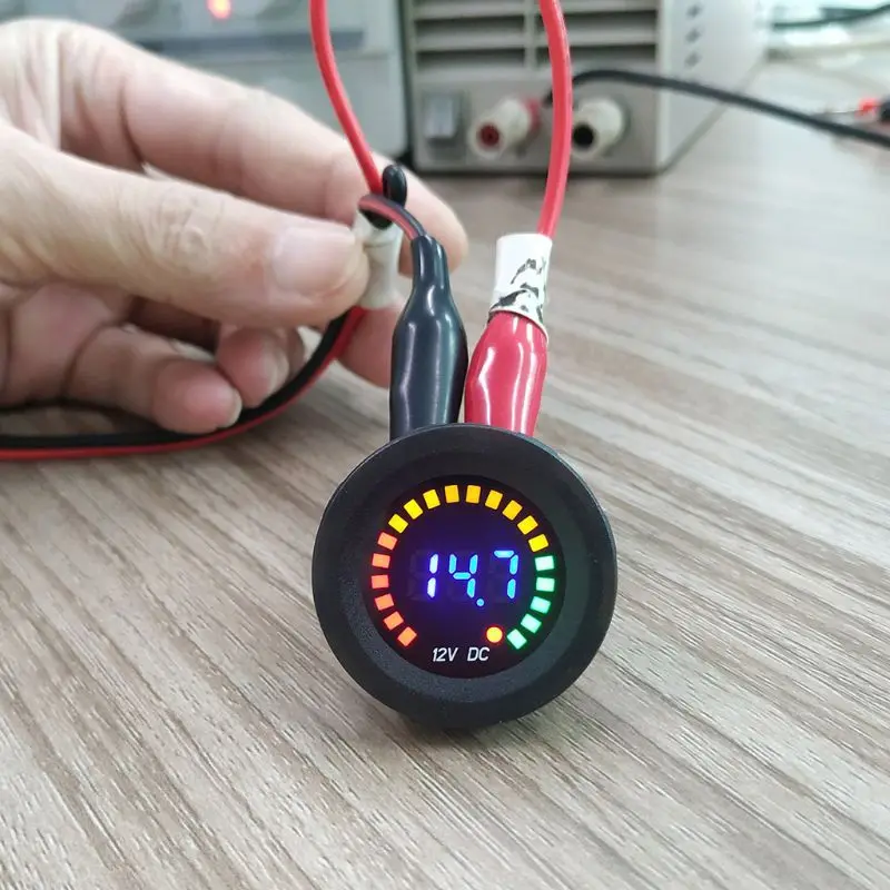 DC 12V Car Motorcycle Digital Voltmeter Voltage Gauge Meter LED Panel Display | Инструменты
