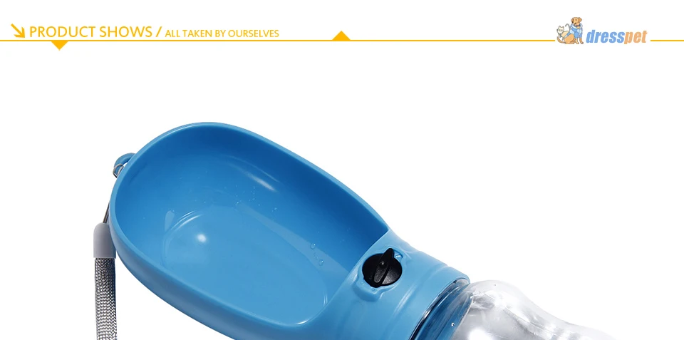 DRESSPET Pet Dog Bottle 330 мл портативная анти-осенняя чашка складная дорожная поилка миска для воды