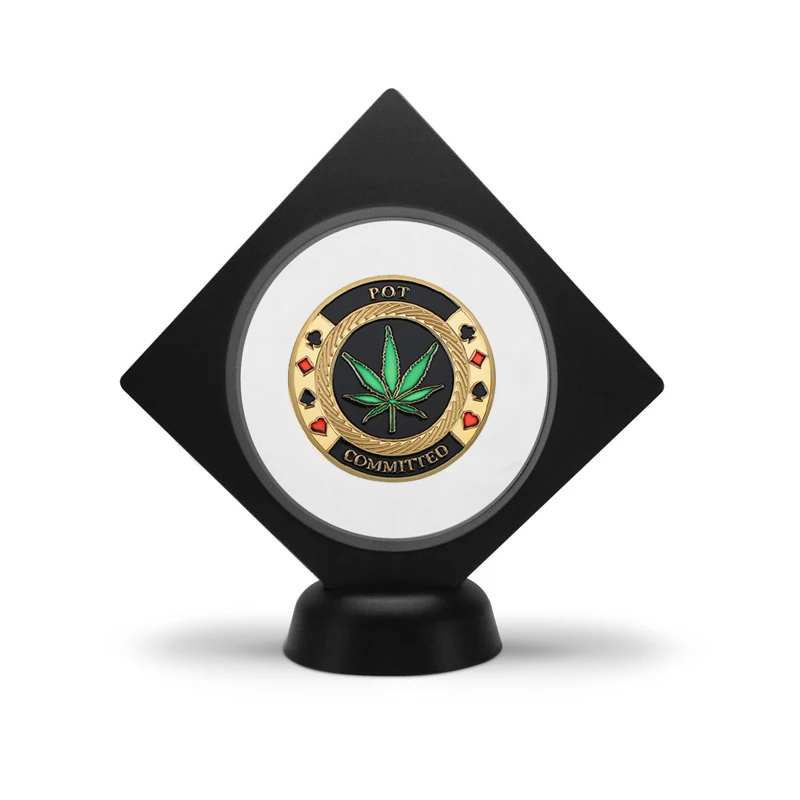 coin2 with holder WR казино Las Vegas Poker Chips золотые коллекционные монеты с монетницей наградная монета сувениры Оригинальные подарки дропшиппинг - Цвет: coin2 with holder