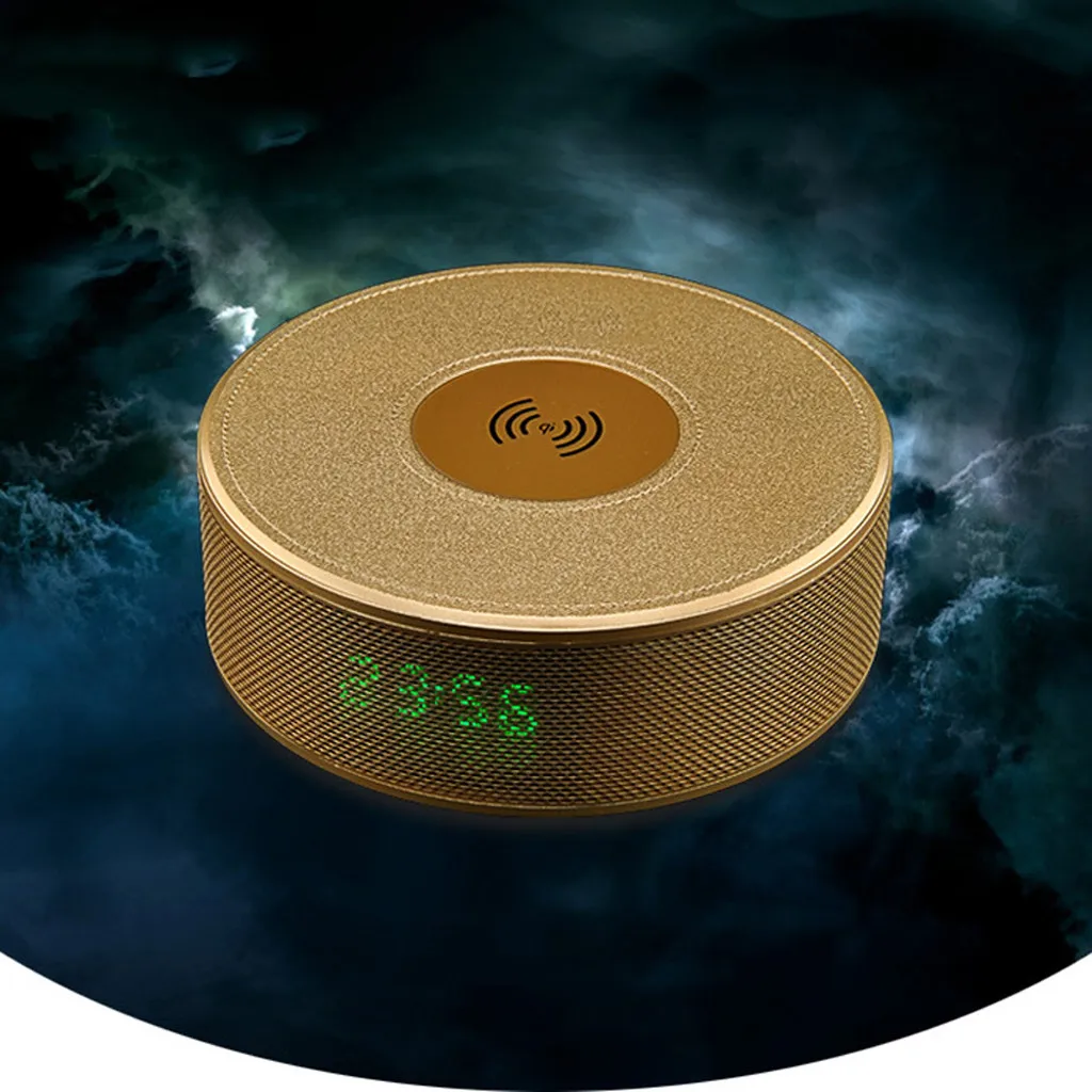 Беспроводное зарядное устройство Bluetooth динамик будильник телефон для Samsung iPhone