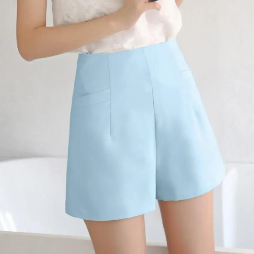 2021 летние женские шорты с высокой талией широкие Модная женская обувь размера