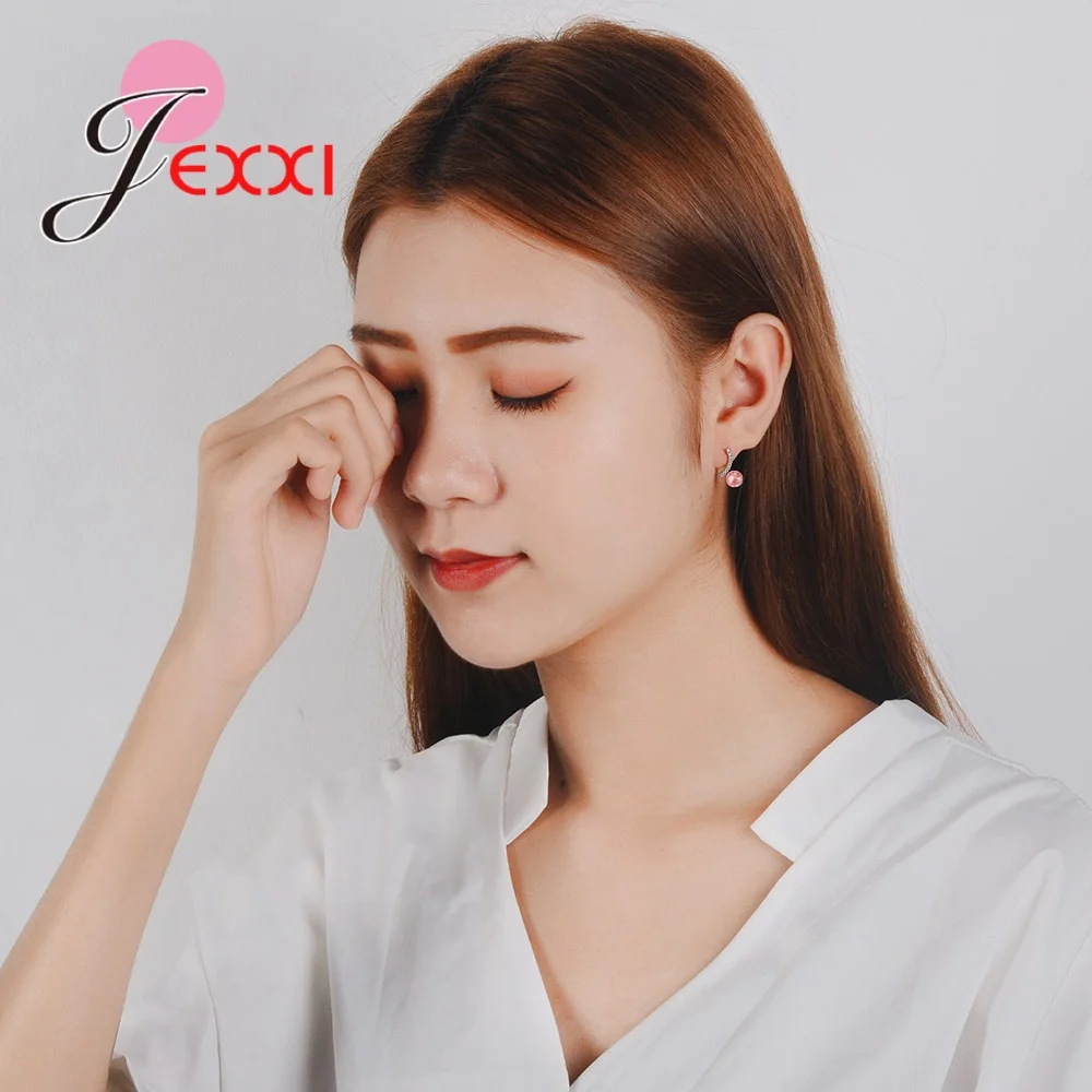 Модные популярные корейские серьги с клубничным камнем для женщин женские