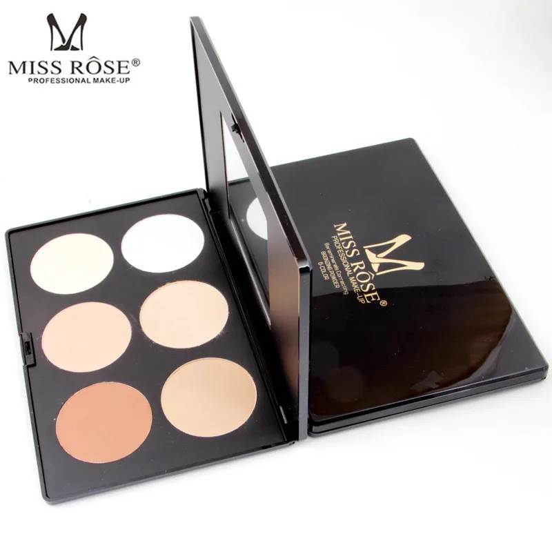 Miss Rose 6 Color Makeup Concealer Palette Foundation Long-Lasting Natural Powder Cosmetics |