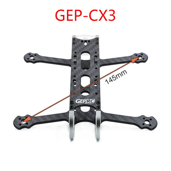 GEP-CX3 frame Набор рамок для дрона серии GEPRC GEP-CX, 145 мм, 3 дюйма, рамка/115 мм, 2 дюйма, комплект с крошечной рамкой и рамой CX, аксессуары для гоночного дрона FPV - Цвет: GEP-CX3 frame