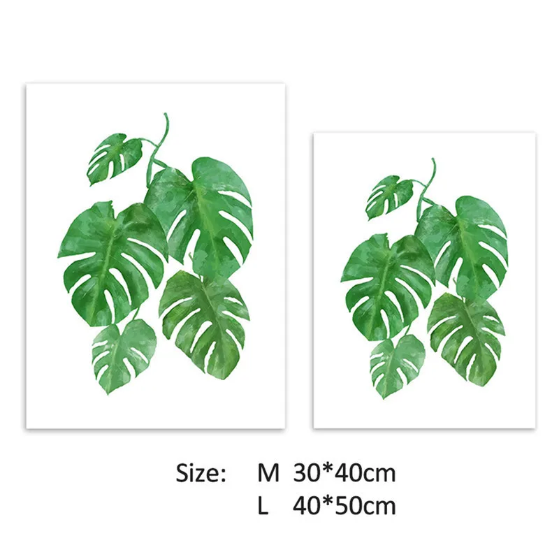 Скандинавский холст без рамы растительный рисунок художественный принт постер