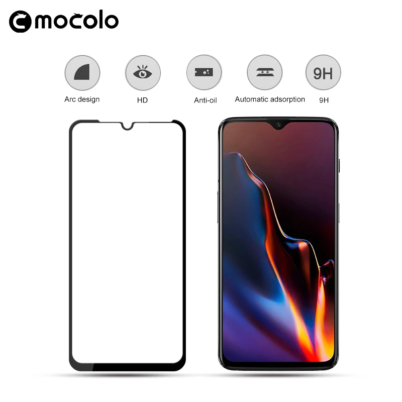 Защитная пленка Mocolo для OnePlus 6T полностью клеящееся закаленное стекло 9H защиты