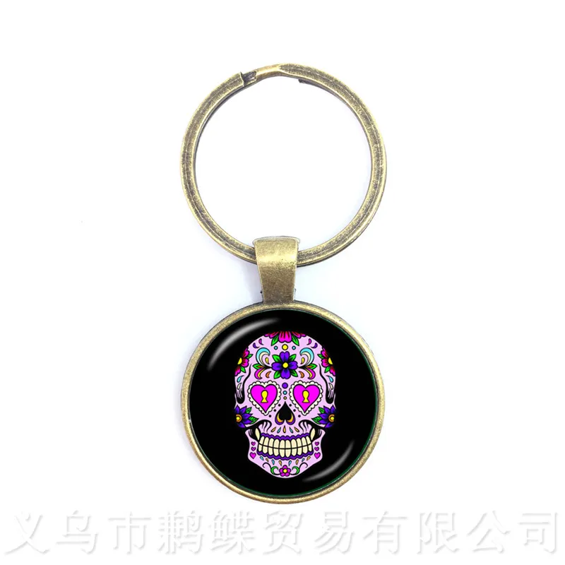 Мехико цветные брелки-скелеты стеклянный купол драгоценный камень горячая