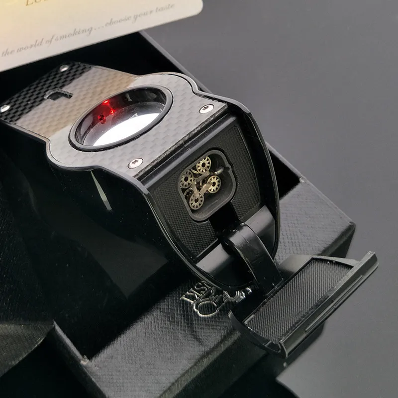 Lubinski черная Лазерная сенсорная Индукционная 4 факела Jet Flame Зажигалка для сигар ветрозащитная газовая
