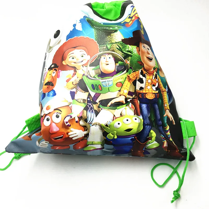 12 шт./лот Микки Drawstring сумки мультфильм печатных строка сзади Kitty школьные