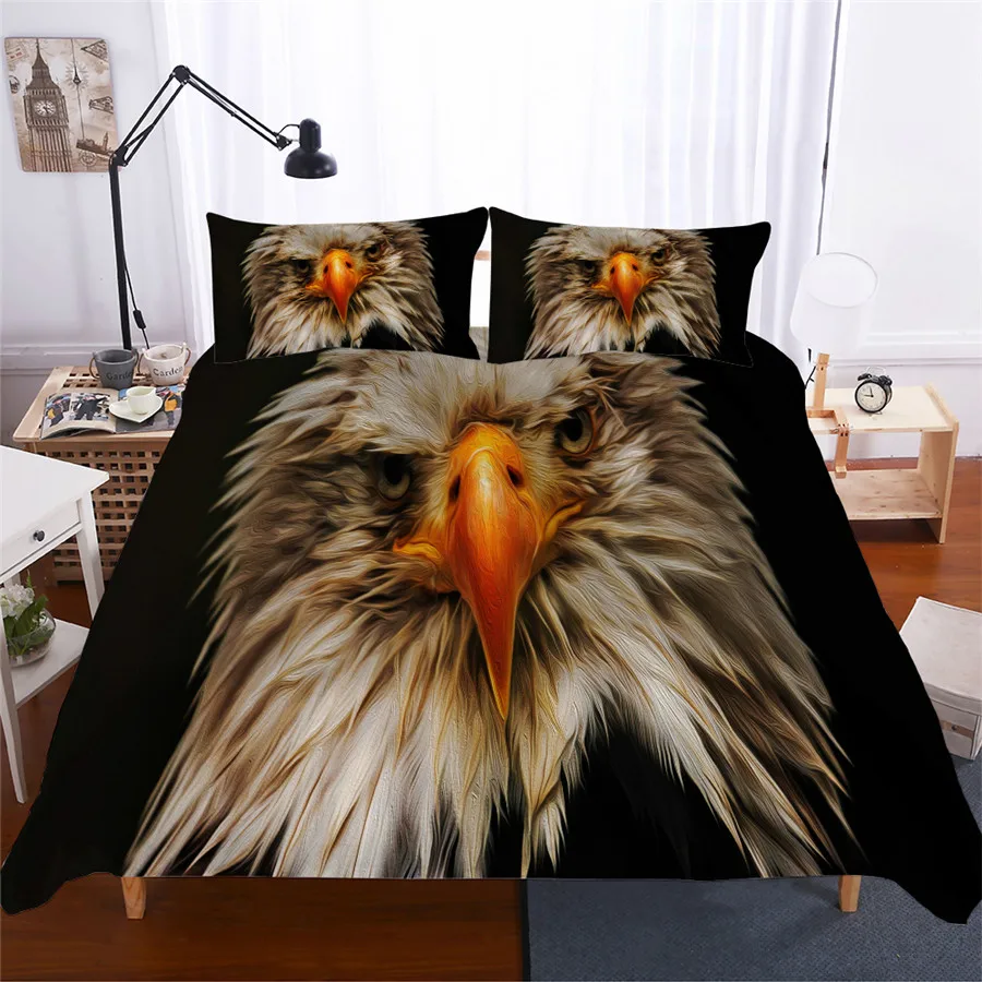 HELENGILI 3D Постельное белье принтом Орлиных крыльев постельное Bedcloth с Наволочка на