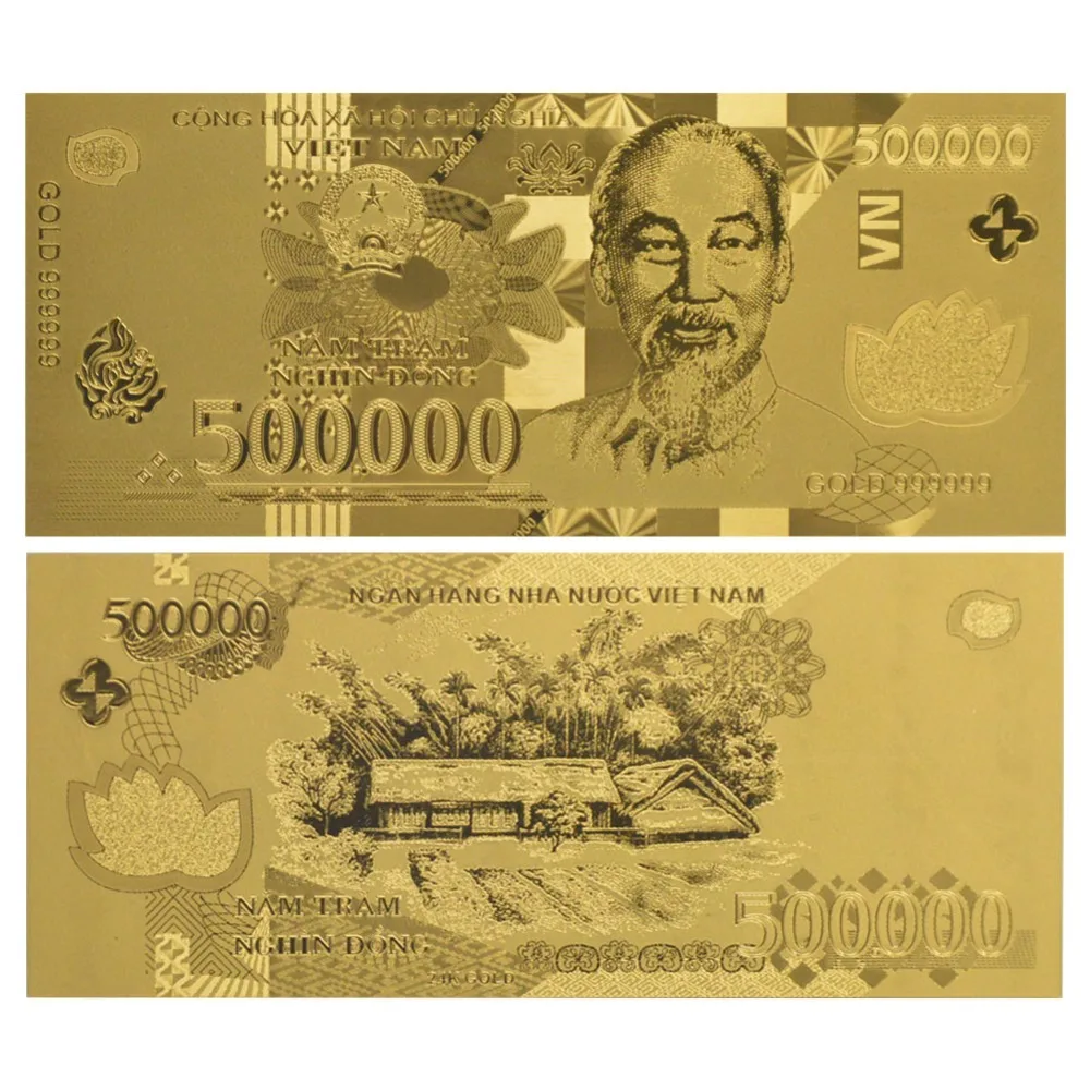 Традиционная Золотая банкнота для художественной коллекции 500000 NVM|republic| |