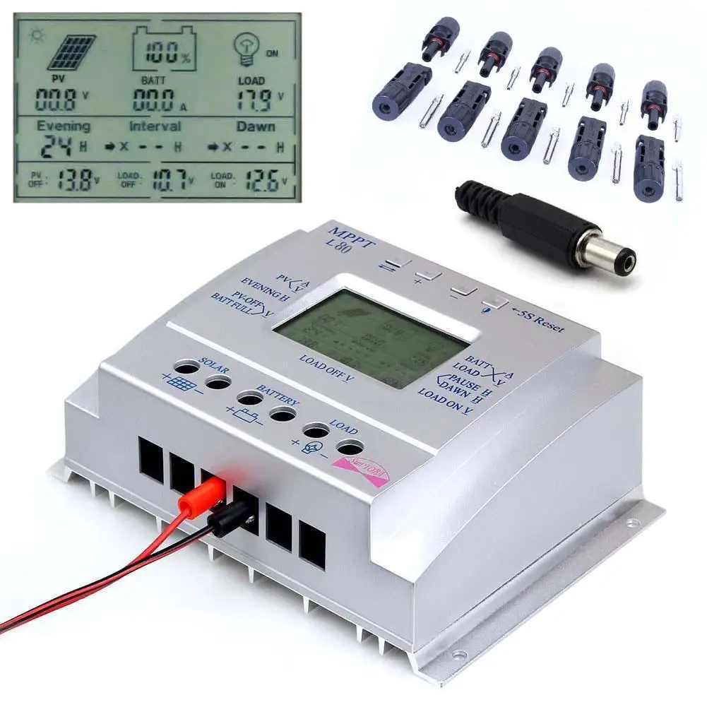 Интеллигентая (ый) 80A регулятор MPPT солнечной панели Контроллер заряда