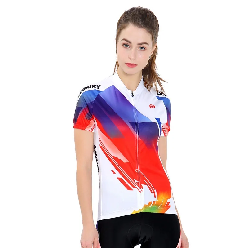 Горный велосипед с коротким рукавом для верховой езды Трикотаж Топы летние