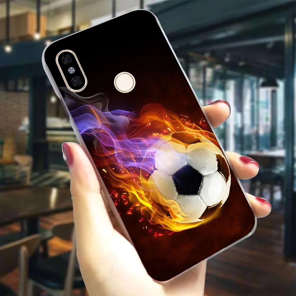 Огненный Футбол футбольный мяч чехол для телефона Redmi Note6 6Pro чехол S2 4X 4A для детей 5, 6, 7, 5 Plus/5A 6A 6 GO Pro Note 4 4X3/5/7 Pro