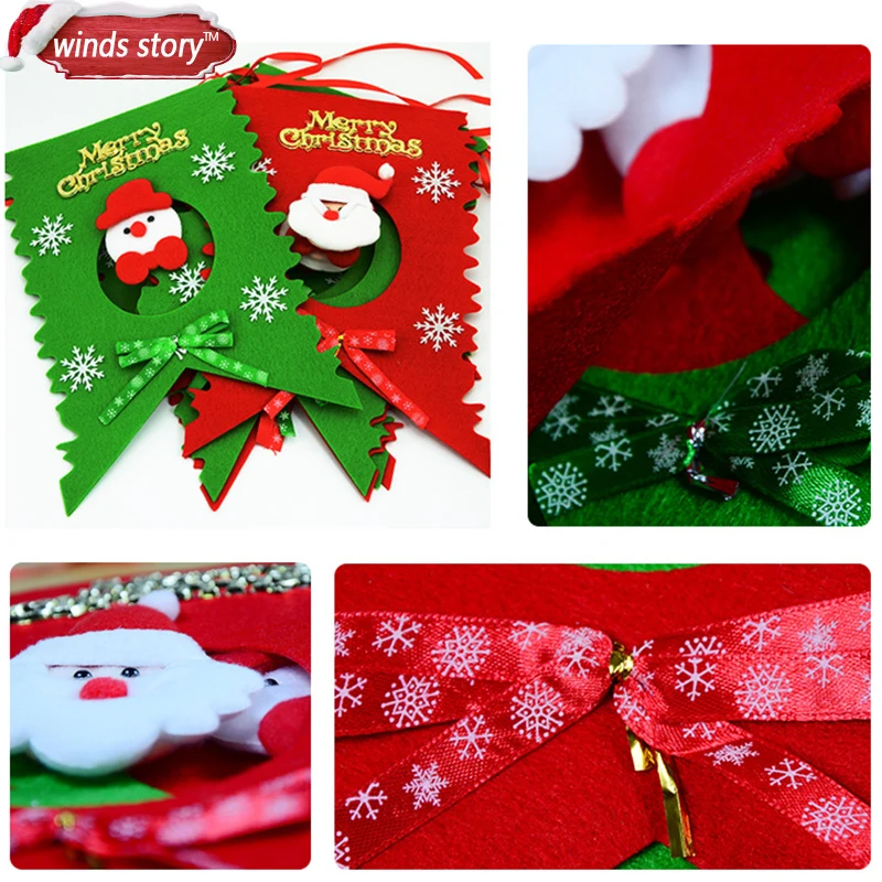 2 5 м/3 м Рождественское украшение на окно дерево Рождественский красный и зеленый