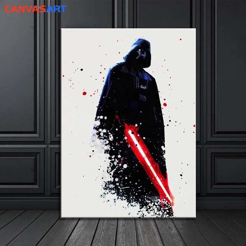 Искусство на холсте HD картины Звездные войны Дарт Вейдер чернила искусство стены