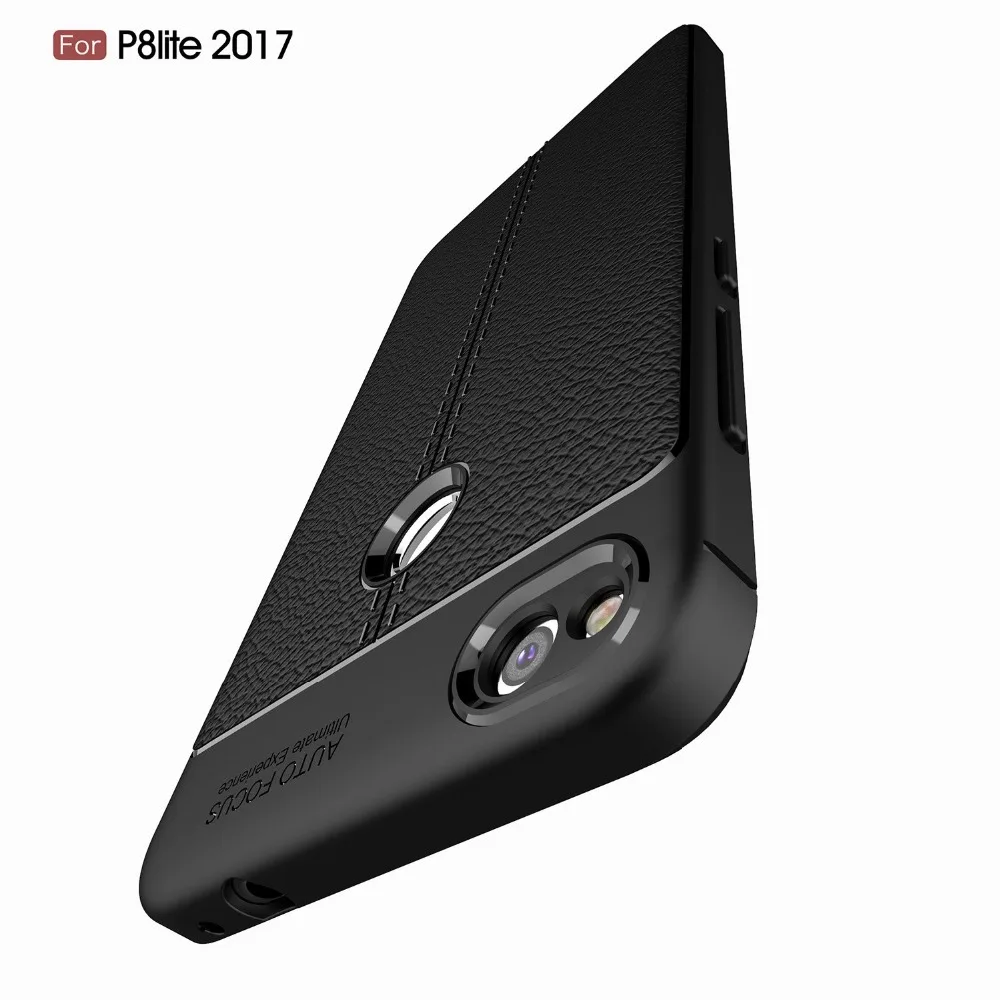 Модный чехол для телефона huawei P8 P9 Lite 2017 Роскошный дизайн в полоску личи