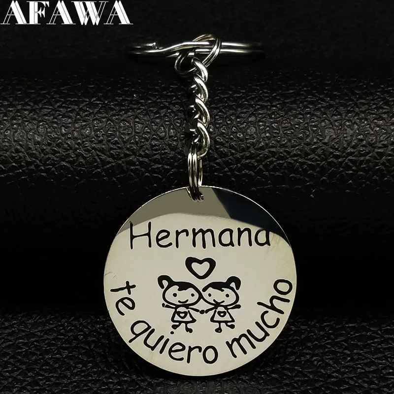 2021 модные Hermana нержавеющая стальные брелки для женщин и девушек серебряные Цвет
