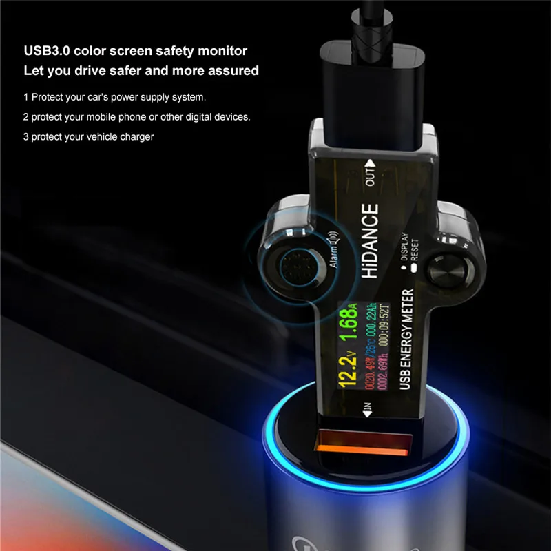 1 шт. цифровой Напряжение USB Аналоговый вольтметр 12 в DC Цифровой amperimetro как