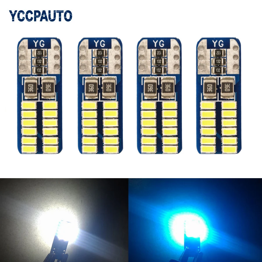 Светодиодные лампы T10 W5W 12 В Canbus 2825 3014 SMD светильник Audi A3 A4 A5 A6 A8 Q5 Q7 RS4 RS5 TT 4 шт.