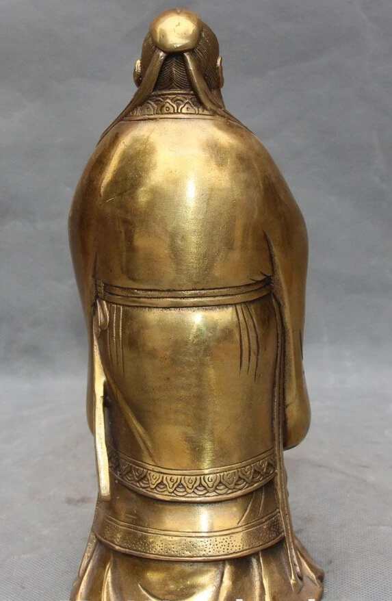 WBY---607+++10&quot Chinese Famous History Bronze Confucius philosopher Kong Zi KongZi Statue | Дом и сад