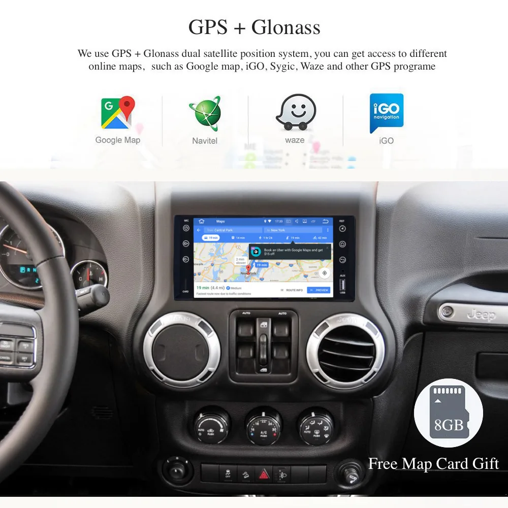 Android 9,0 2 Din gps для Jeep Grand Cherokee 2008 2009 2010 2011 Commander PX6 DSP ips HDMI 4 Гб+ 64 Гб RDS wifi BT USB carplay