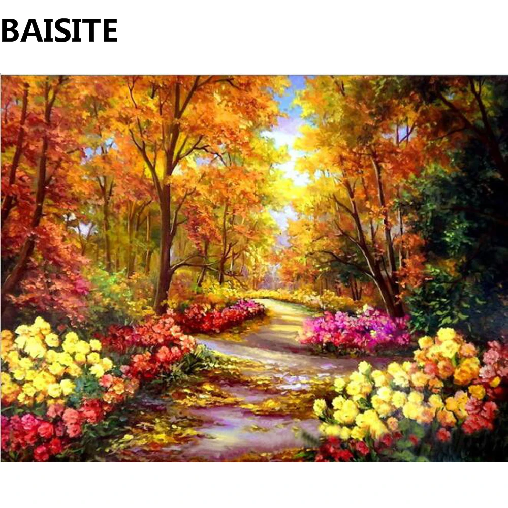 BAISITE Frameless DIY Oil Painting Pictures By Numbers On Canvas Wall Art For Living Room Home Decoration C154 | Дом и сад