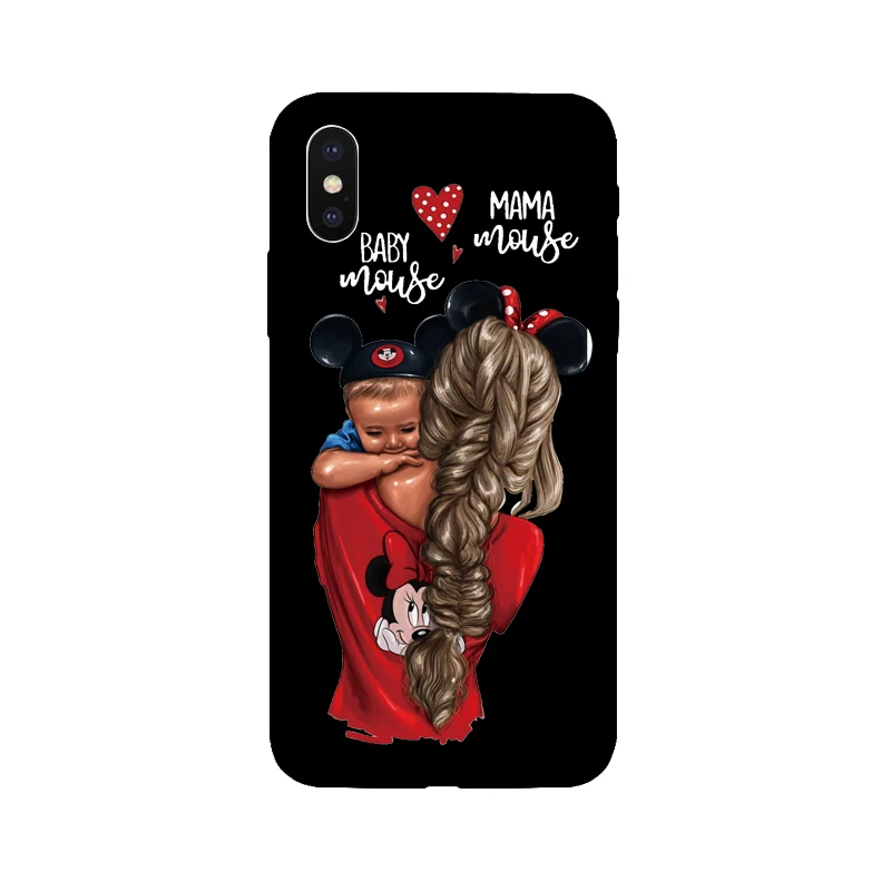 Красный желтый розовый чехол для телефона из ТПУ iPhone 5 5S SE 7 8 6 6s Plus X Xs XR XS Max матери и