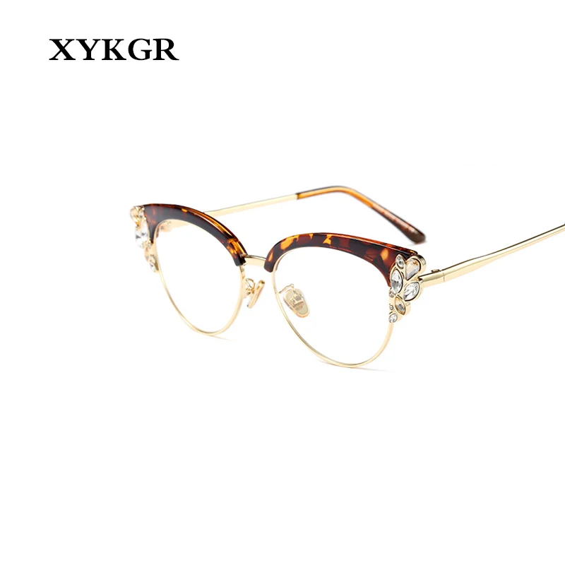 XYKGR, Модные оптические очки кошачий глаз, оправа для компьютера, женские классические декоративные прозрачные очки, оправа
