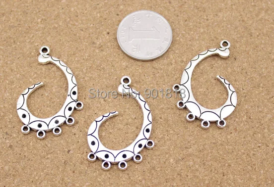10 шт./лот подвеска звено ювелирные изделия Подвески с петлей односторонняя