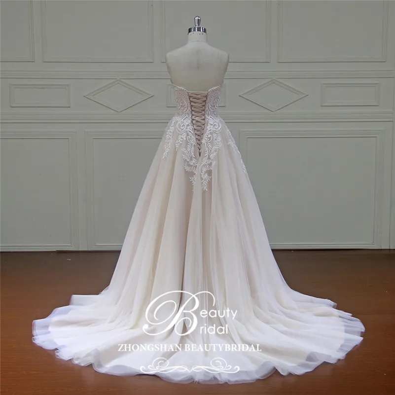 Роскошное Свадебное платье Beautybridal 100% реальные фотографии роскошное кружевное с