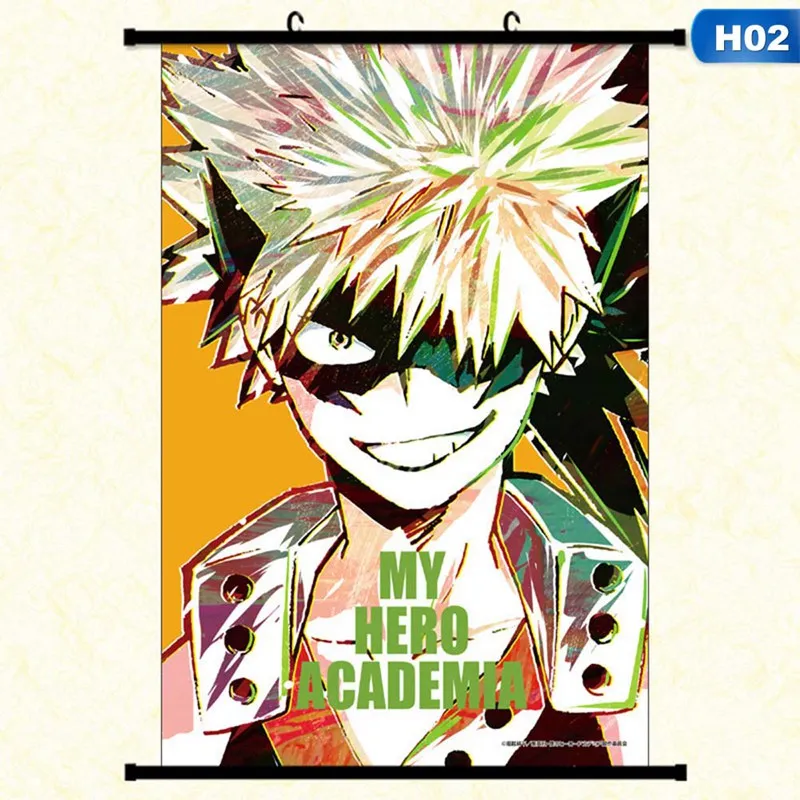Японский Аниме Boku no Hero Academia My коллективный настенный прокрутка постер для