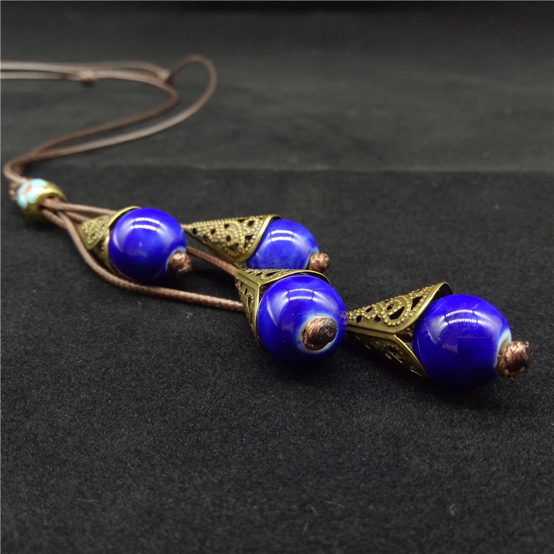 Brokenstone Bohemia style Ceramic bead necklace Cfor women jewelry ethnic | Украшения и аксессуары