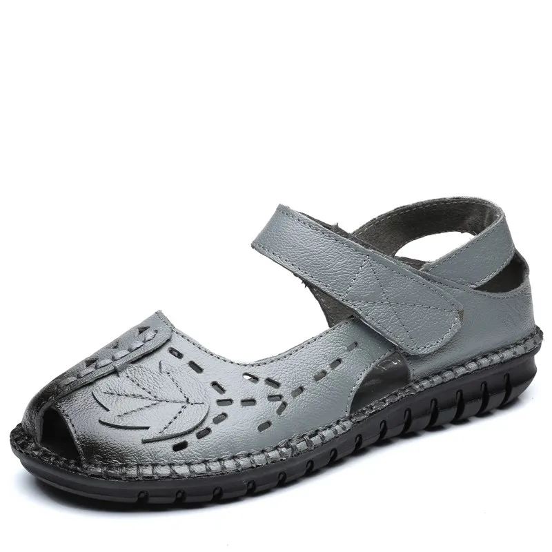 Tideway/Винтажные летние сандалии ручной работы женская обувь на плоской подошве