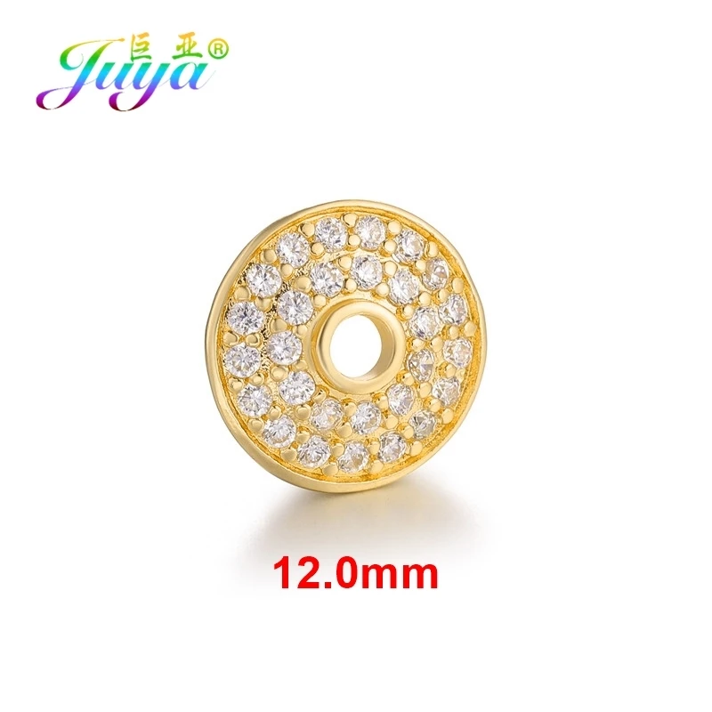 4 Pieces Gold Juya, ручная работа, кисточки, серьги, аксессуары 8, 10, 12 мм, украшение, цветок, разделитель, бусины, шапки для рукоделия, для женщин, модное Изготовление ювелирных изделий - Цвет: 4 Pieces Gold