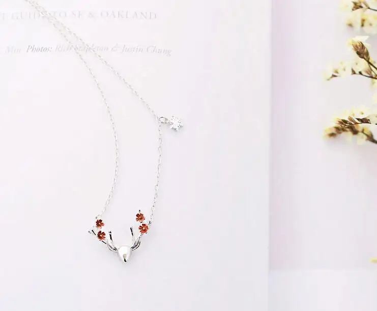yiustar Silver color Animal Antler necklace for women Long Chain boho necklaces & pendants Jewelry SYXL058|antler necklace|necklaces womennecklaces |