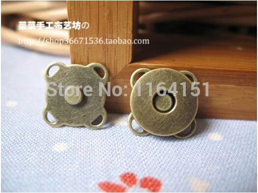 14MM Metal Magnetic Button Antique Bronze Plum Design 80pcs/lot for DIY Bags Accessory | Дом и сад