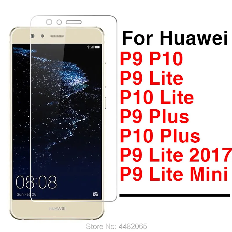Закаленное стекло для Huawei P9 Lite 2017 Защитная пленка P10 Mini Plus 9H|Защитные стёкла и
