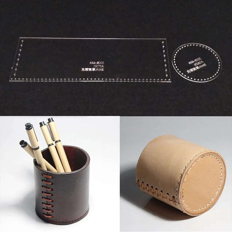 Ручка ручной работы акриловый шаблон кожаный узор DIY хобби кожевенное ремесло