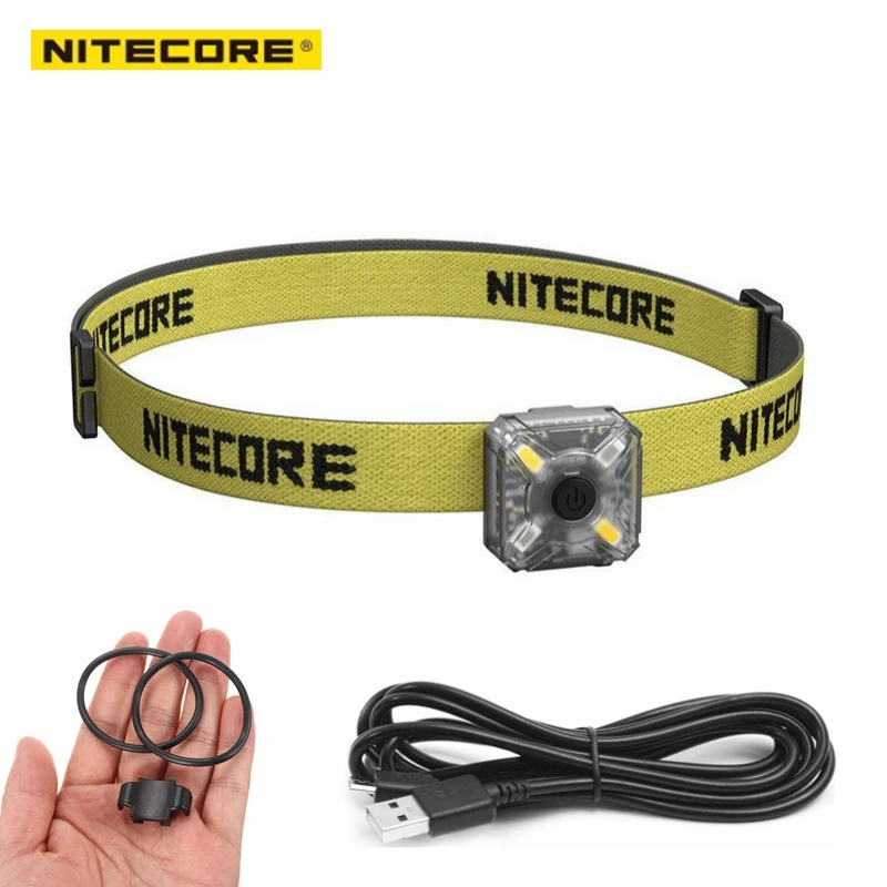 NITECORE OutdoorHeadlamp USB Rechargeable NU05 KIT 35 Lumen White/Red Light High Performance 4xLEDs Lightweight portable