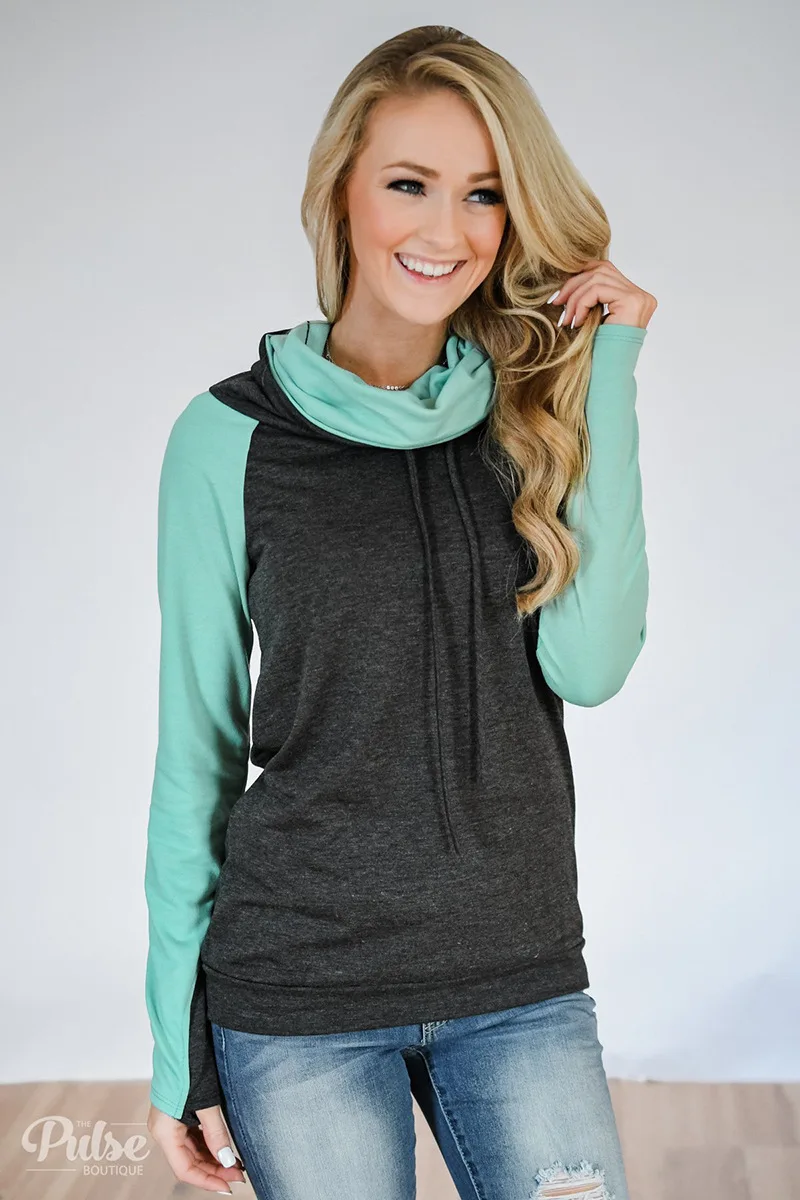 

autumn 2021 fashion woman sweatshirt full patchwork pullovers turtleneck slim sheath comfortable sweatshirts