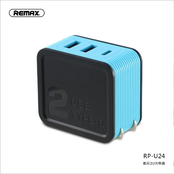 Remax двойной USB выход и порт Type EC 3.4a Быстрая зарядка огнестойкий ПК смарт чип