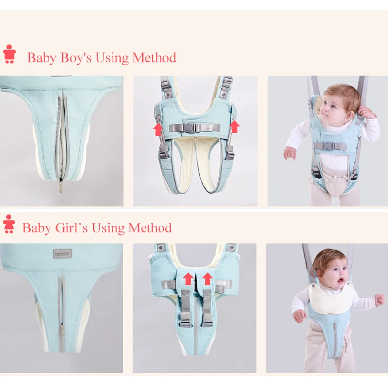 Bebamour Baby Walking Harnesses Safety Kid Keeper Fashion Learning Assistant Toddler Leash Backpack Infant Walker | Мать и ребенок