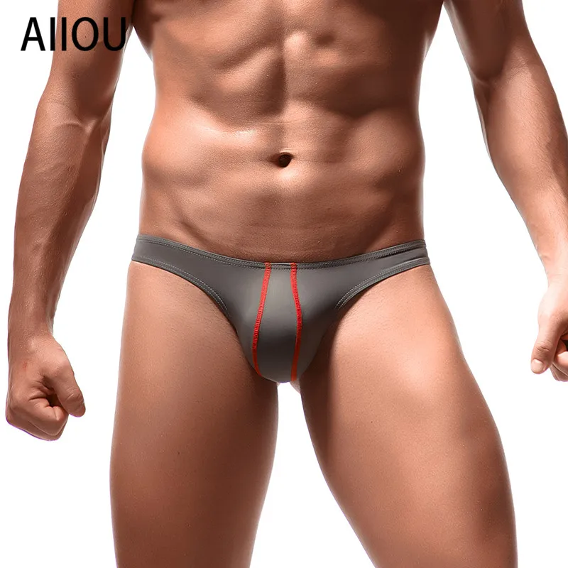 Мужские трусы стринги с низкой посадкой AIIOU розовые танга из нейлона бандаж гей