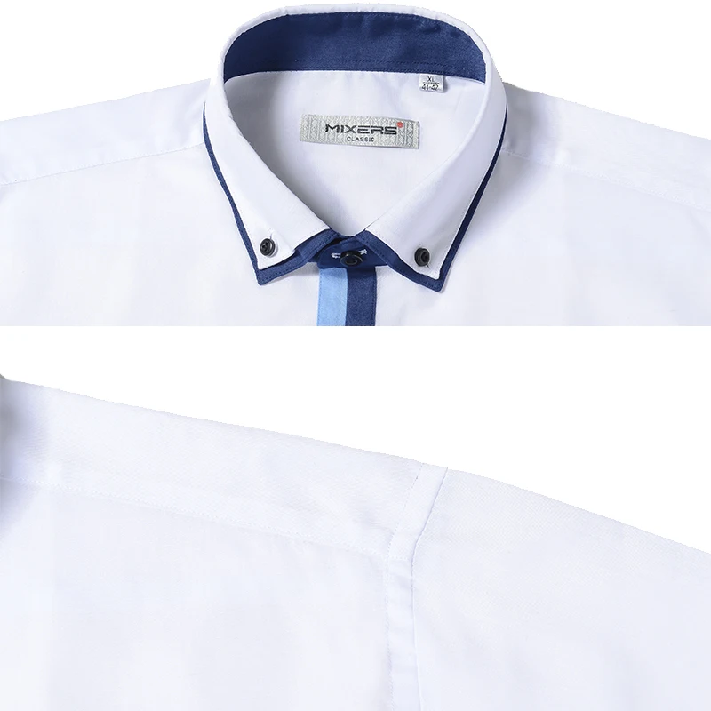 Новинка 2018 мужская повседневная Облегающая рубашка Мужская дышащая деловая